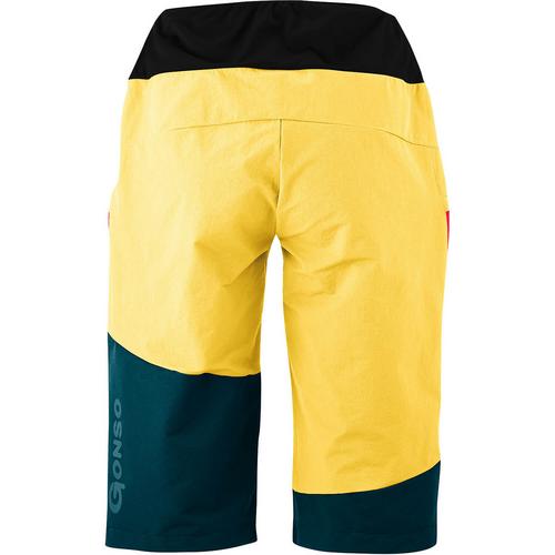 Rückansicht von Gonso Lomaso Fahrradshorts Damen Gelb