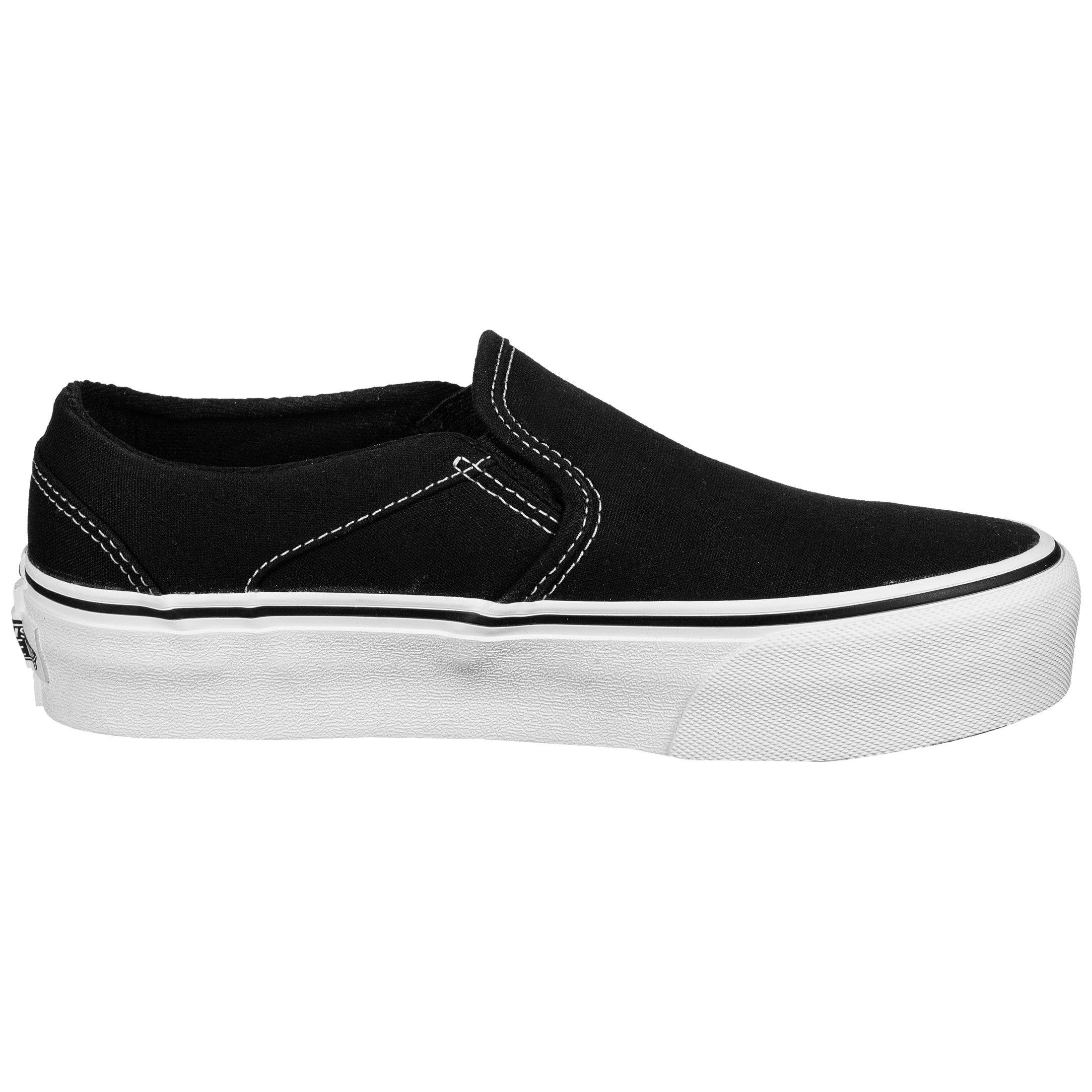 Vans platform shop black slip on