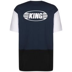 Rückansicht von PUMA King Logo T-Shirt Herren dunkelblau / weiß