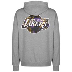 Rückansicht von New Era NBA Los Angeles Lakers Infill Team Logo Hoodie Herren grau