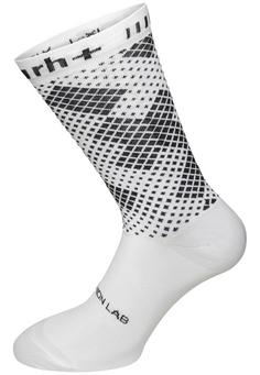 Rückansicht von RH+ Fashion Lab Sock Fahrradsocken Plaster Black/White
