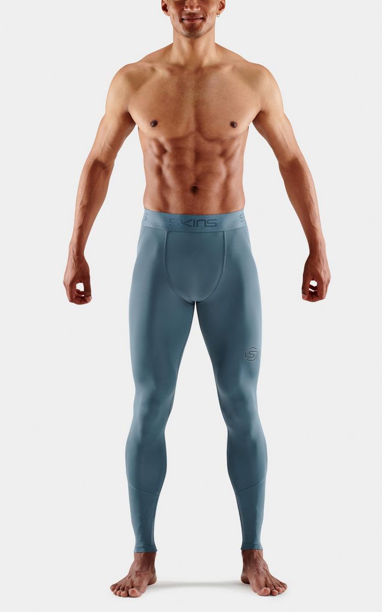 Skins Skins 2-Series Long Tight Tights Herren - blue grey - 0 | SportScheck