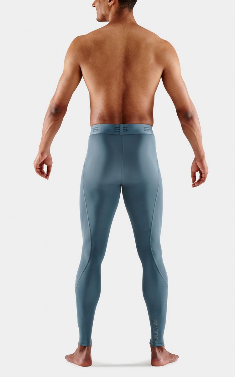 Skins Skins 2-Series Long Tight Tights Herren - blue grey - 2 | SportScheck