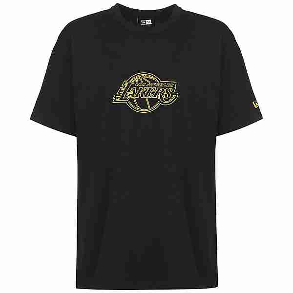 New Era NBA Los Angeles Lakers Chain Stitch T-Shirt Herren schwarz / gelb