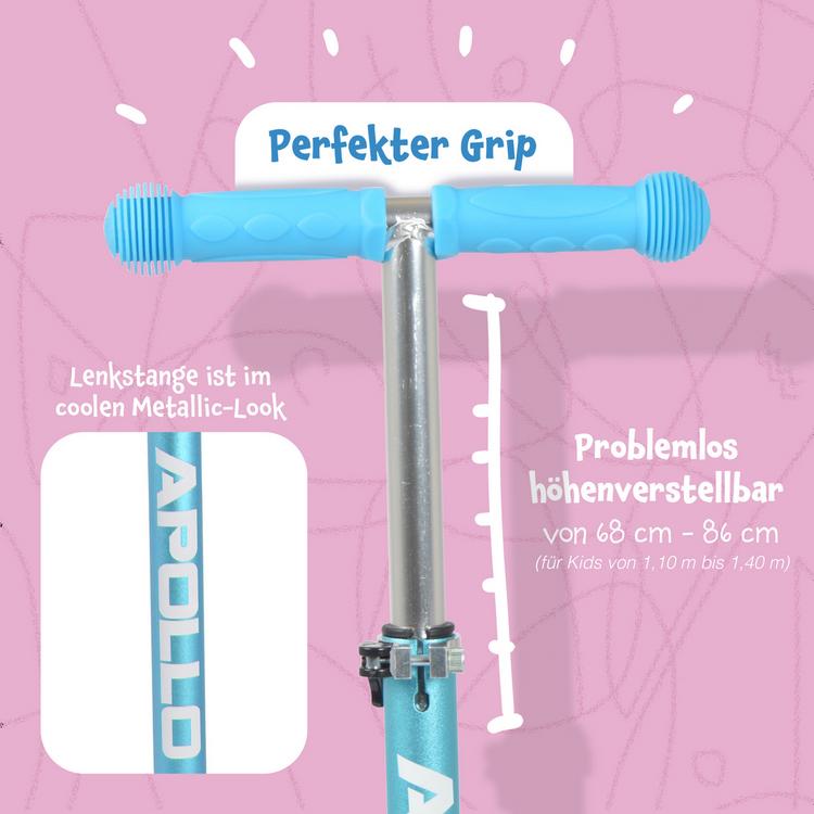 Apollo Apollo Roller Kids Whiz LED Wheels Scooter - blau - 4 | SportScheck