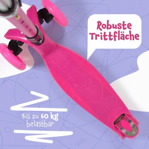 Rückansicht von Apollo Roller Kids Whiz LED Wheels Scooter pink