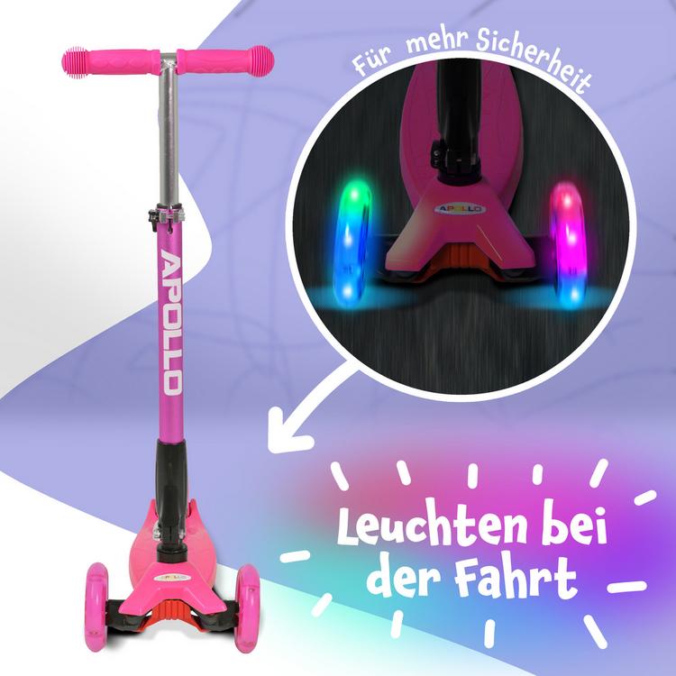 Apollo Apollo Roller Kids Whiz LED Wheels Scooter - pink - 2 | SportScheck