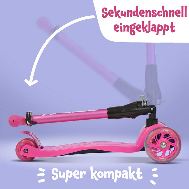Apollo Apollo Roller Kids Whiz LED Wheels Scooter - pink - 4 | SportScheck