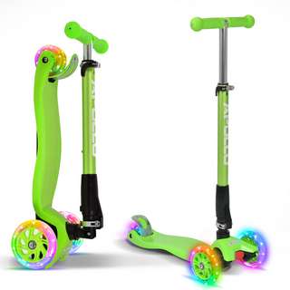 Apollo Roller Kids Whiz LED Wheels Scooter grün