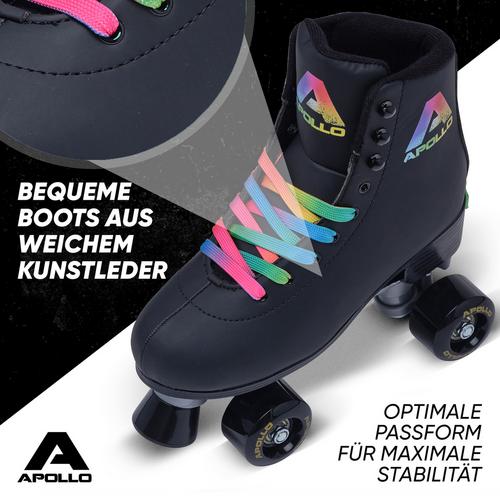 Rückansicht von Apollo Classic Roller Retro Rollschuhe rodeo-drive