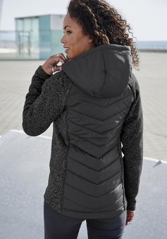 Rückansicht von Vivance Steppjacke Funktionsjacke Damen schwarz