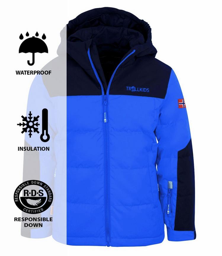 Trollkids Trollkids Narvik XT Daunenjacke Kinder - Mittelblau/Marineblau - 0 | SportScheck