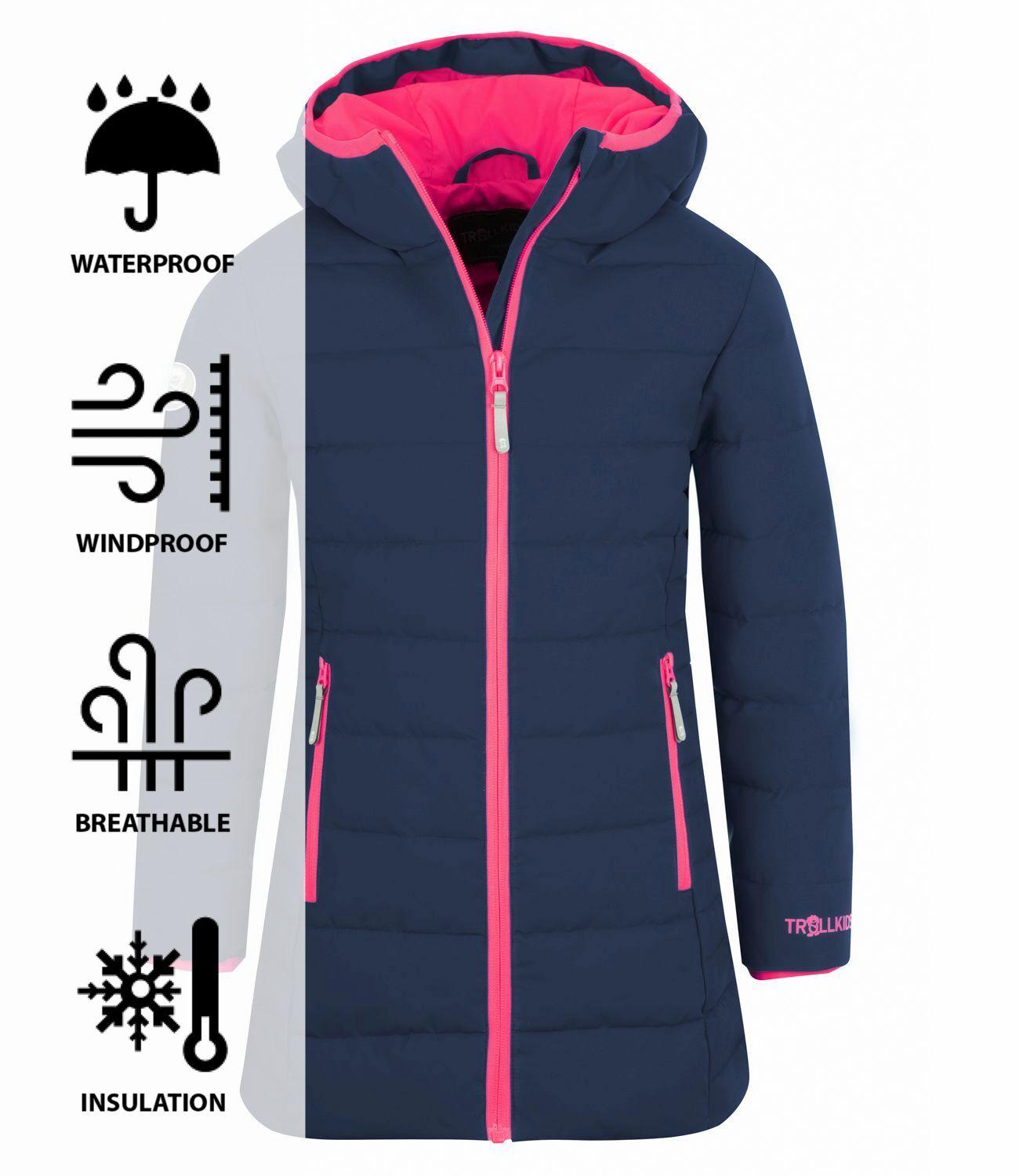 Trollkids Stavanger Winterjacke Mädchen Marineblau Pink im