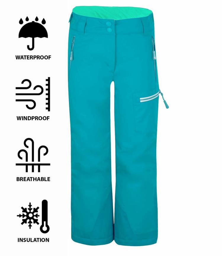 Trollkids Trollkids Hallingdal Skihose Kinder - Petrolblau/Dunkle Minze - 0 | SportScheck