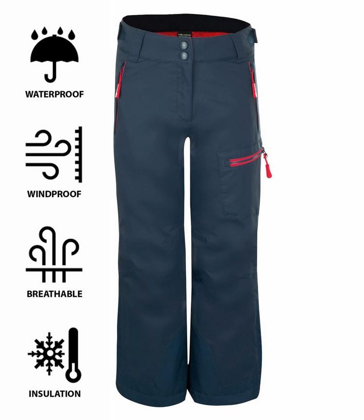 Trollkids Trollkids Hallingdal Skihose Kinder - Blau/Hellrot - 0 | SportScheck
