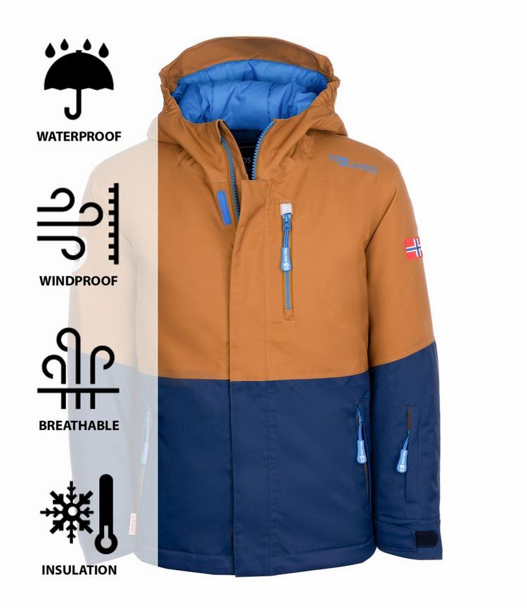 Trollkids Trollkids Hallingdal Winterjacke Kinder - Bronze/Marineblau - 0 | SportScheck