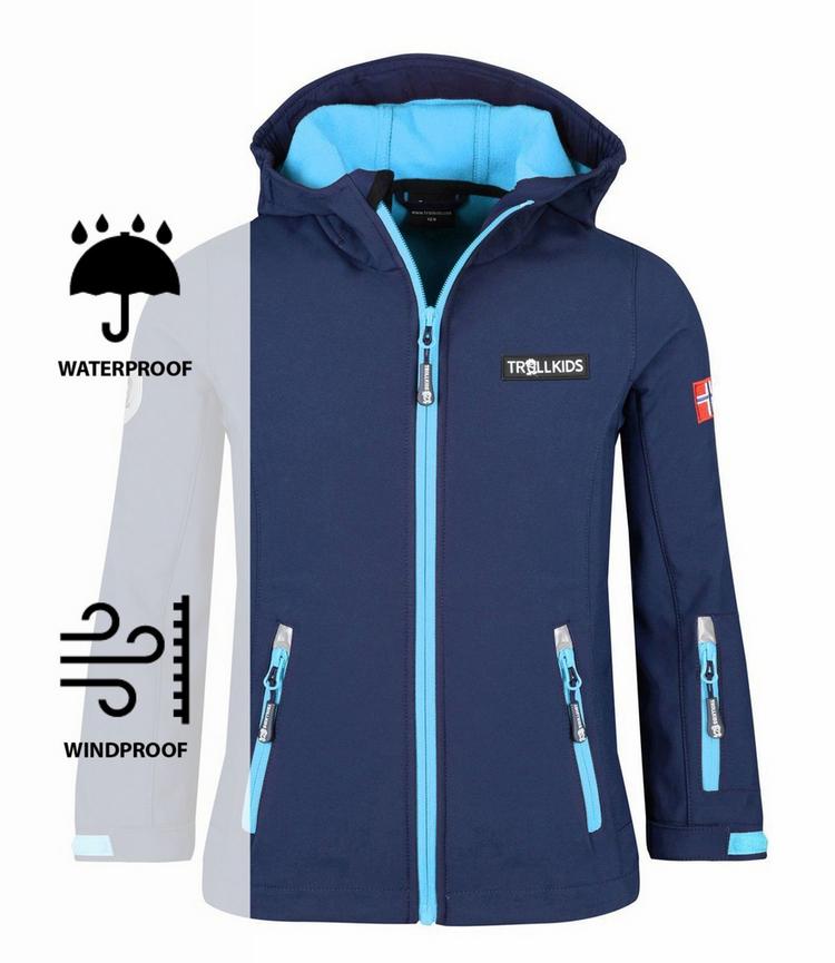 Trollkids Trollkids Oslofjord Softshelljacke Kinder - Marineblau / Mittelblau - 0 | SportScheck