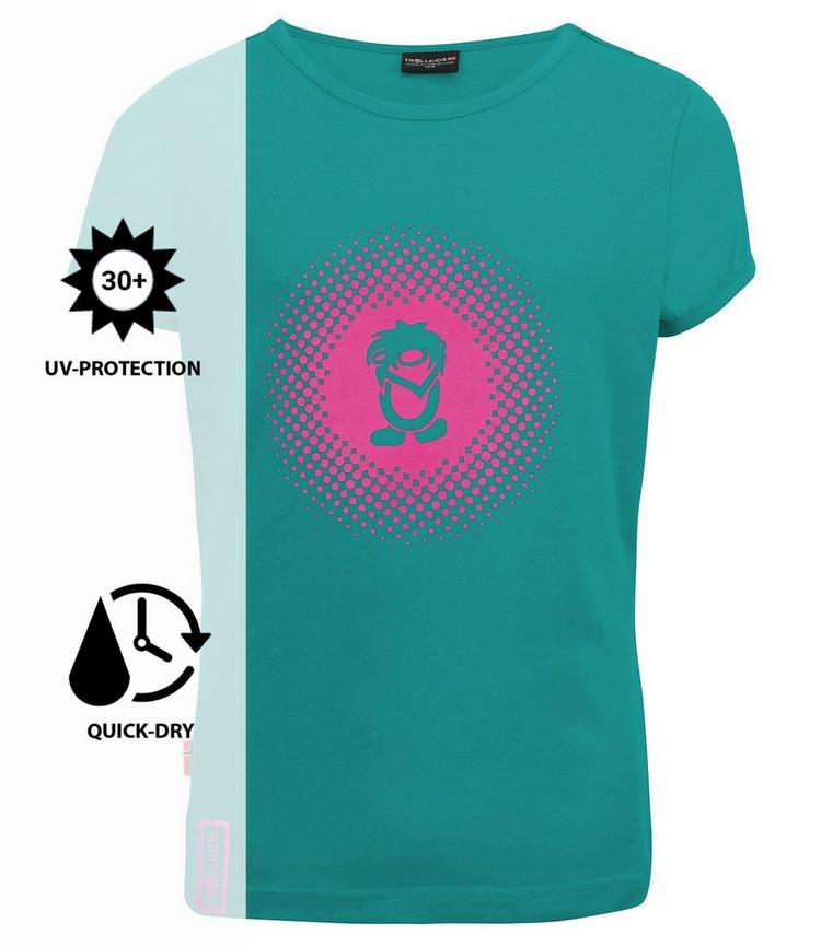 Trollkids Trollkids Logo T-Shirt M&auml;dchen - Smaragdgr&uuml;n / Rubinrot - 0 | SportScheck