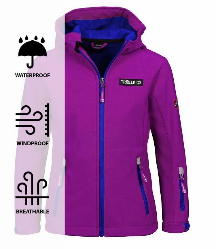 Trollkids Trollkids Oslofjord Softshelljacke M&auml;dchen - Fuchsiarot - 0 | SportScheck