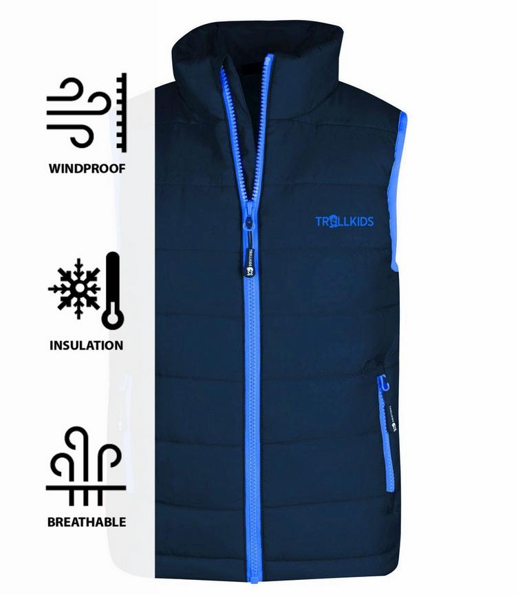 Trollkids Trollkids Trondheim Outdoorweste Kinder - Marineblau/Mittelblau - 0 | SportScheck