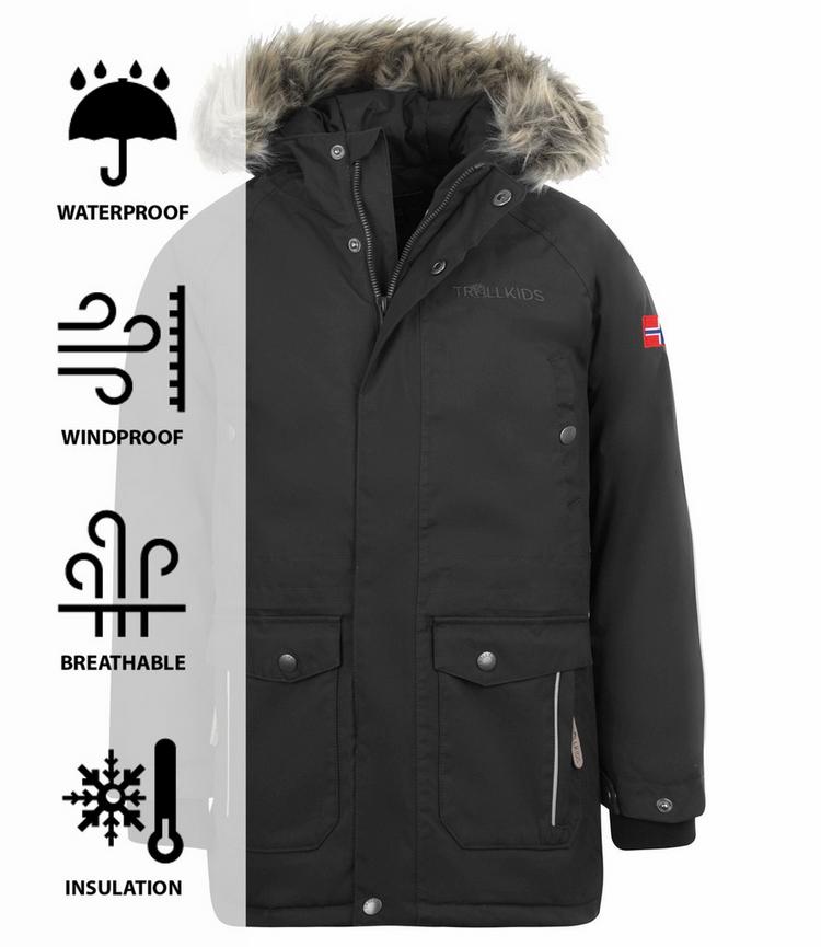 Trollkids Trollkids Nordkapp Winterjacke Kinder - Schwarz - 0 | SportScheck