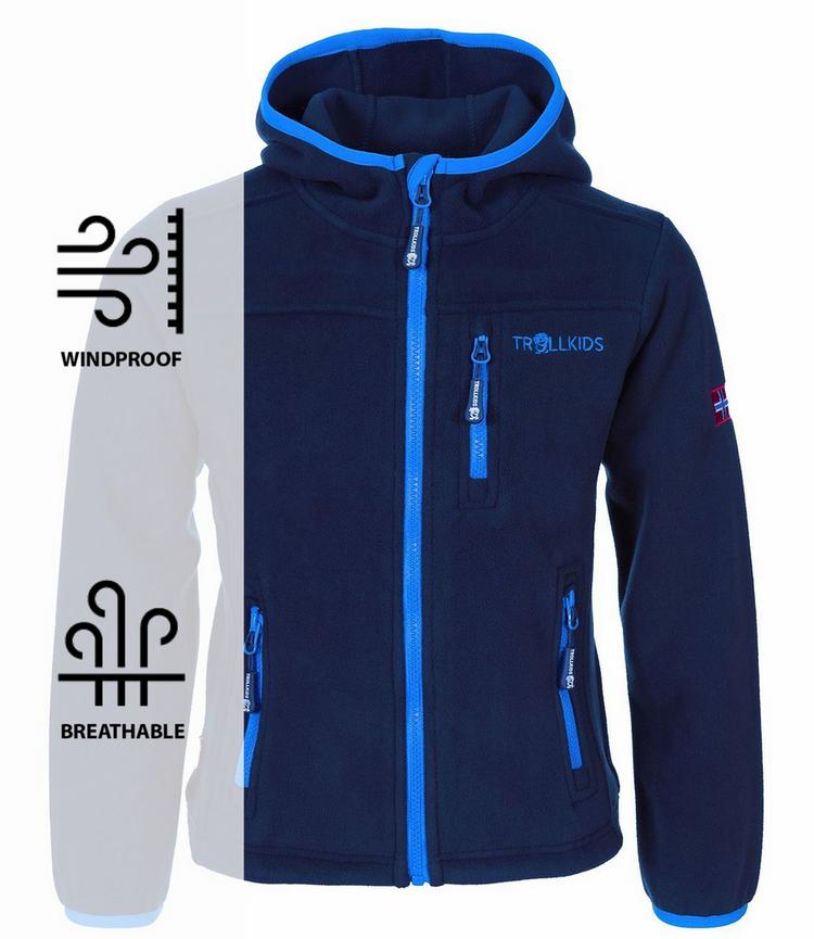 Trollkids Trollkids Stavanger Fleecejacke Kinder - Marineblau / Hellblau - 0 | SportScheck