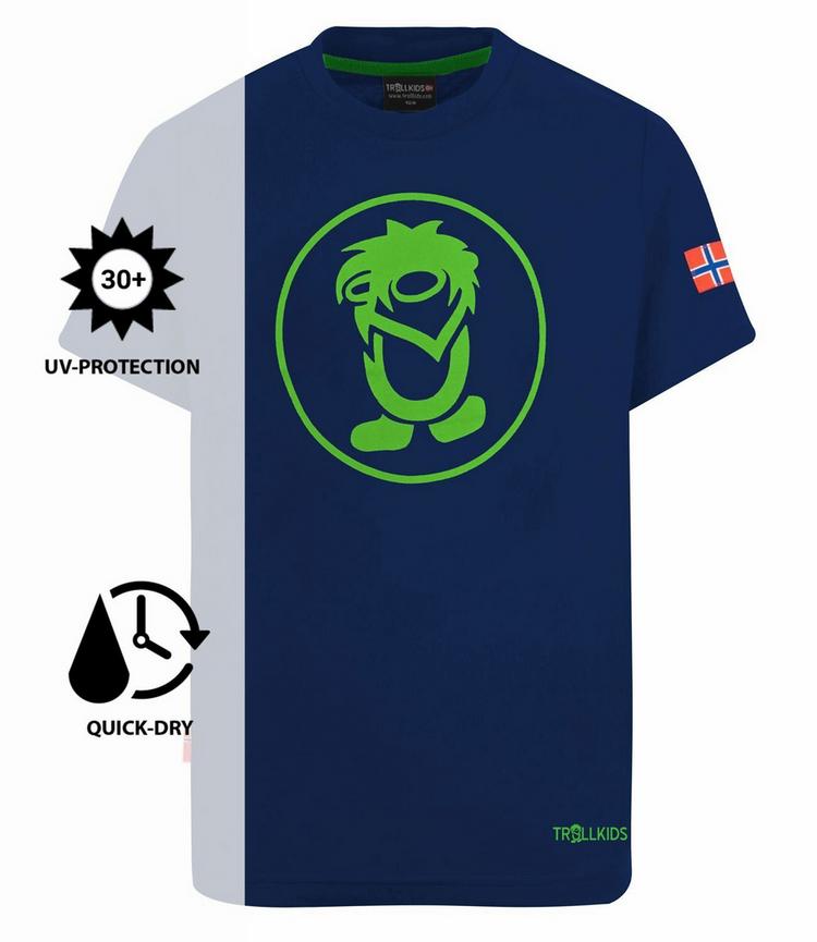 Trollkids Trollkids Troll T T-Shirt Kinder - Marineblau / Gr&uuml;n - 0 | SportScheck