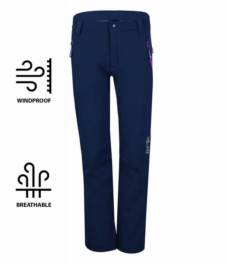 Trollkids Trollkids Fjell Trekkinghose Kinder - Marineblau / Magenta - 0 | SportScheck