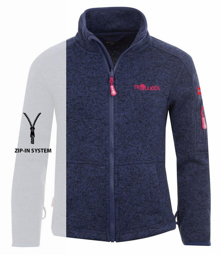 Trollkids Trollkids Jondalen Fleecejacke Kinder - Franz&ouml;sisch Blau / Pink - 0 | SportScheck