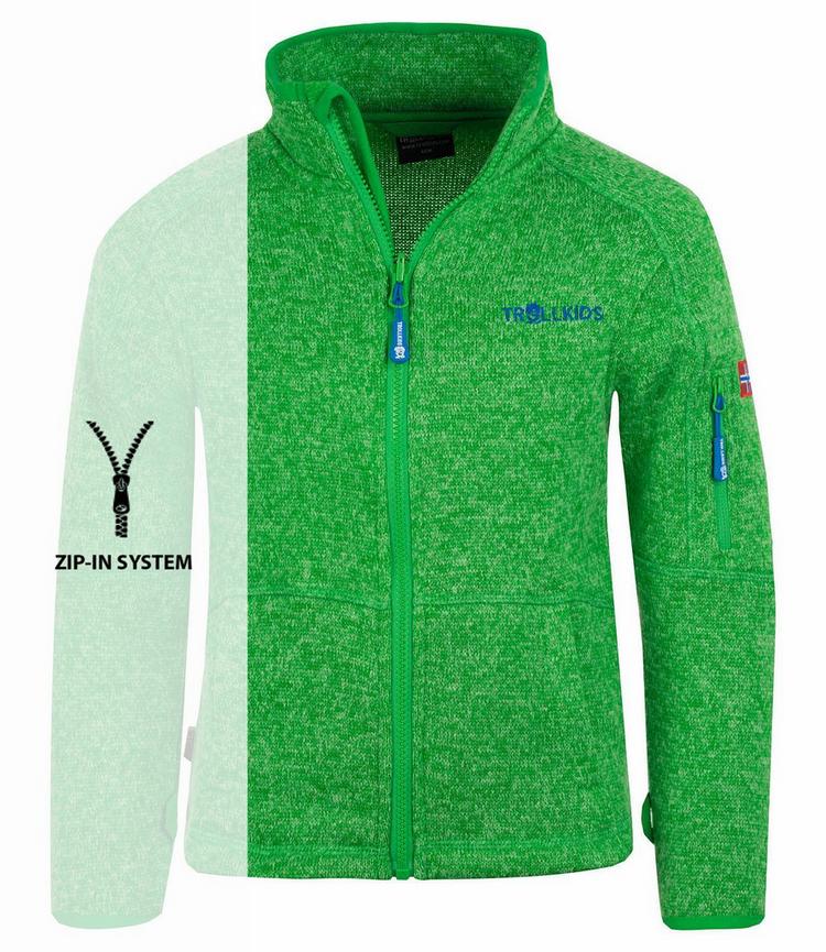 Trollkids Trollkids Jondalen Fleecejacke Kinder - Hellgr&uuml;n / Blau - 0 | SportScheck