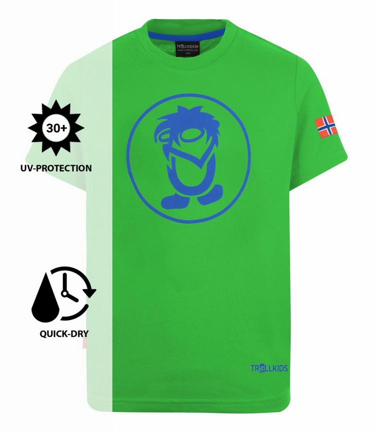 Trollkids Trollkids Troll T T-Shirt Kinder - Hellgr&uuml;n / Blau - 0 | SportScheck