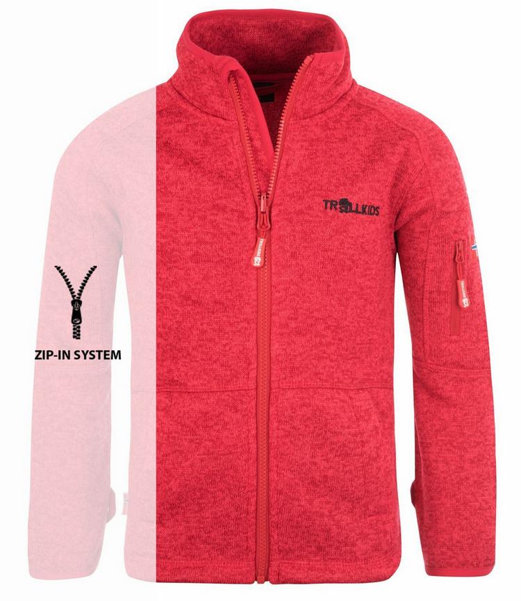 Trollkids Trollkids Jondalen Fleecejacke Kinder - Erdbeerrot - 0 | SportScheck
