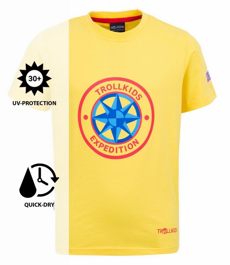 Trollkids Trollkids Windrose T T-Shirt Kinder - Gelb - 0 | SportScheck