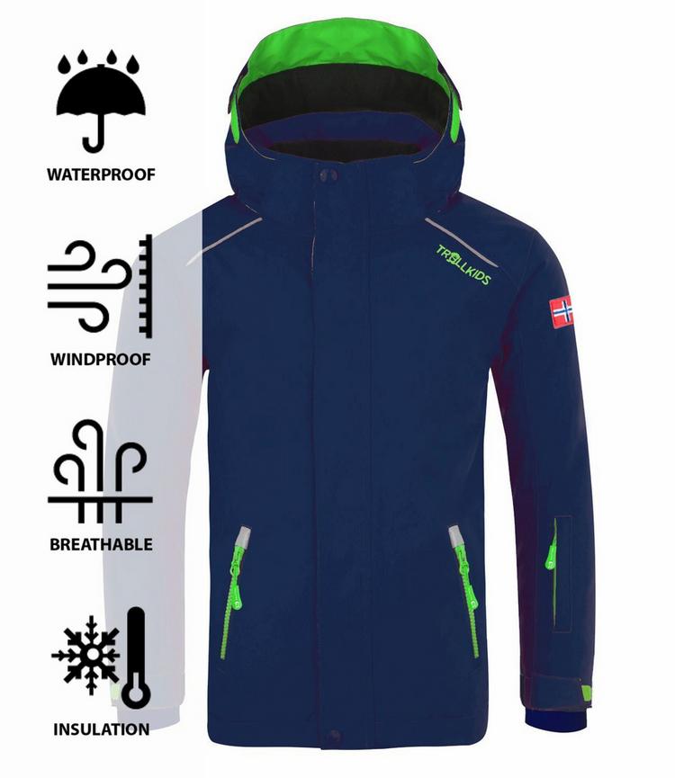 Trollkids Trollkids Holmenkollen PRO Winterjacke Kinder - Marineblau / Gr&uuml;n - 0 | SportScheck