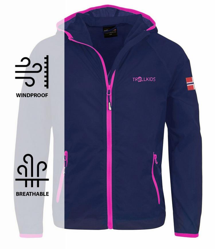 Trollkids Trollkids Fjell Funktionsjacke - Marineblau / Magenta - 0 | SportScheck