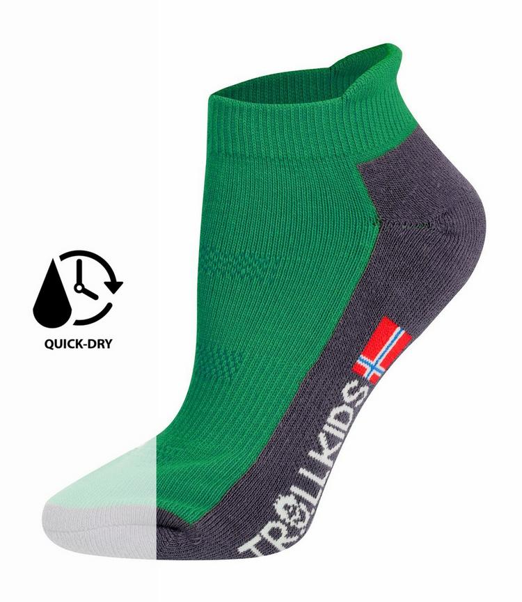 Trollkids Trollkids Hiking Low Cut Socken Kinder - Pfeffergr&uuml;n - 0 | SportScheck