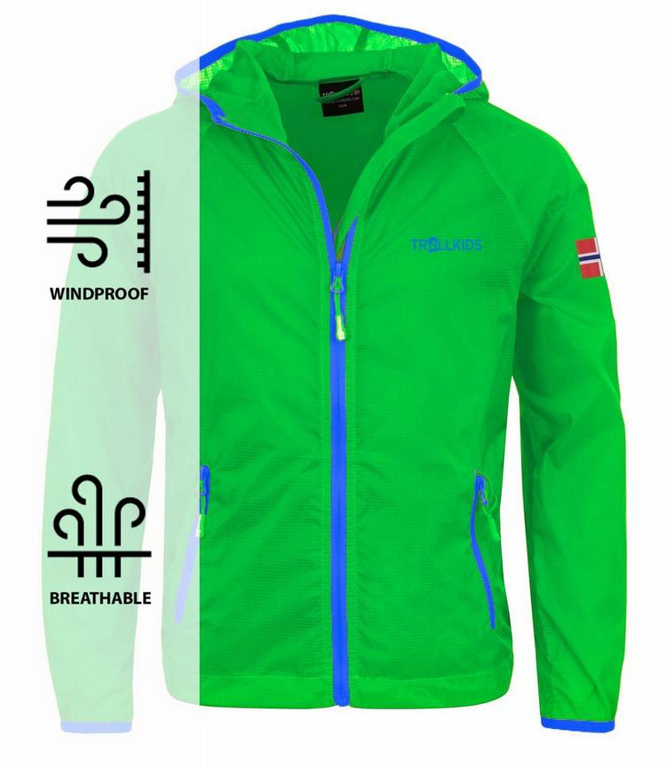 Trollkids Trollkids Fjell Funktionsjacke - Hellgr&uuml;n / Blau - 0 | SportScheck
