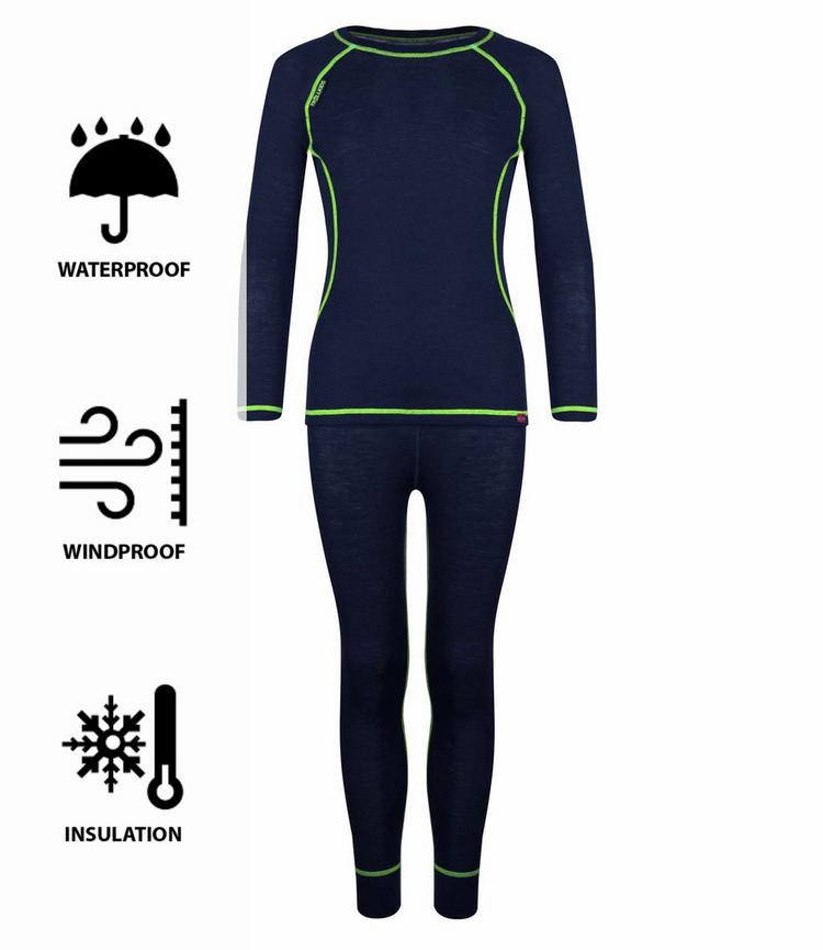 Trollkids Trollkids Merino W&auml;scheset Kinder - Marineblau / Vipergr&uuml;n - 0 | SportScheck