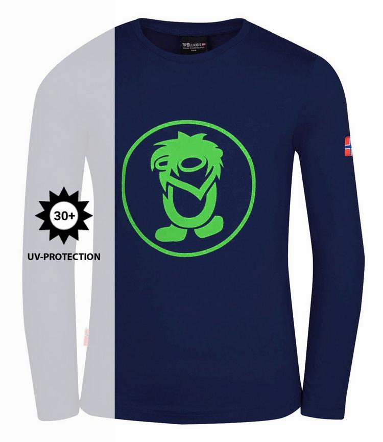 Trollkids Trollkids Troll Longshirt Kinder - Marineblau/Gr&uuml;n - 0 | SportScheck
