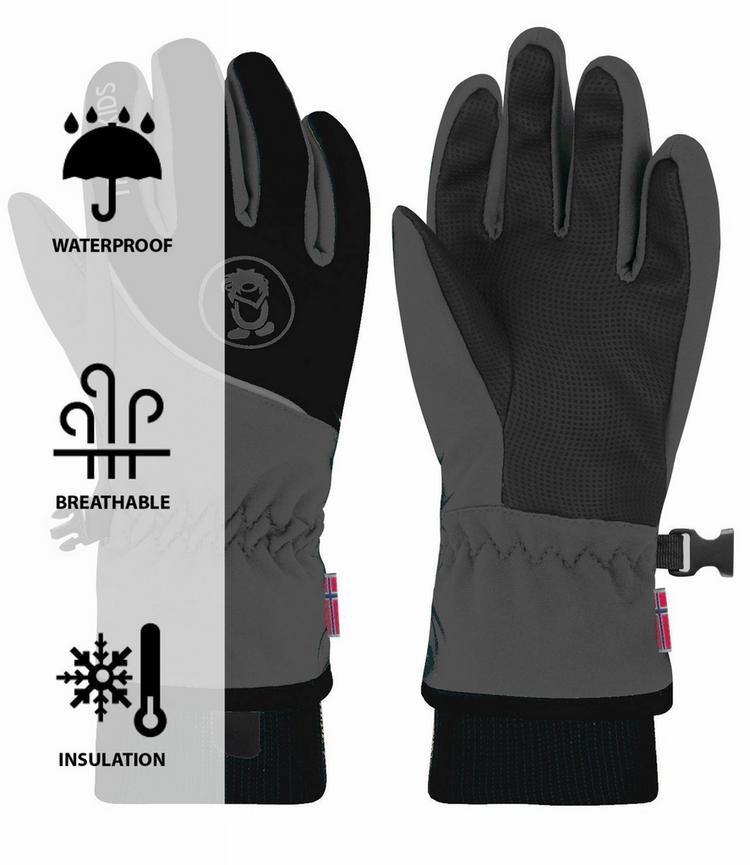 Trollkids Trollkids Trolltunga Handschuh Kinder - Anthrazit/Schwarz - 0 | SportScheck