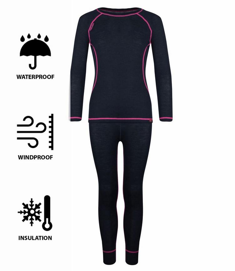 Trollkids Trollkids Merino W&auml;scheset Kinder - Anthrazit / Magenta - 0 | SportScheck