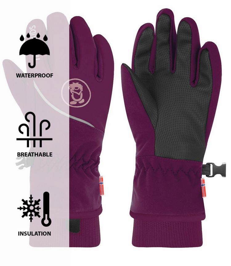 Trollkids Trollkids Trolltunga Handschuh Kinder - Pflaume - 0 | SportScheck