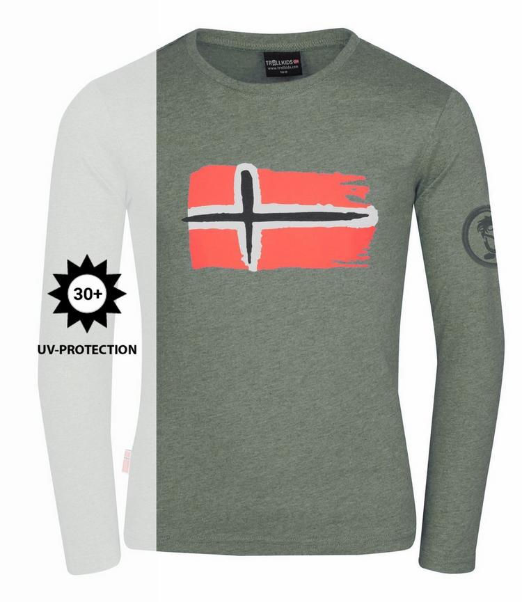 Trollkids Trollkids Oslo Longshirt Kinder - Lehmgr&uuml;n - 0 | SportScheck