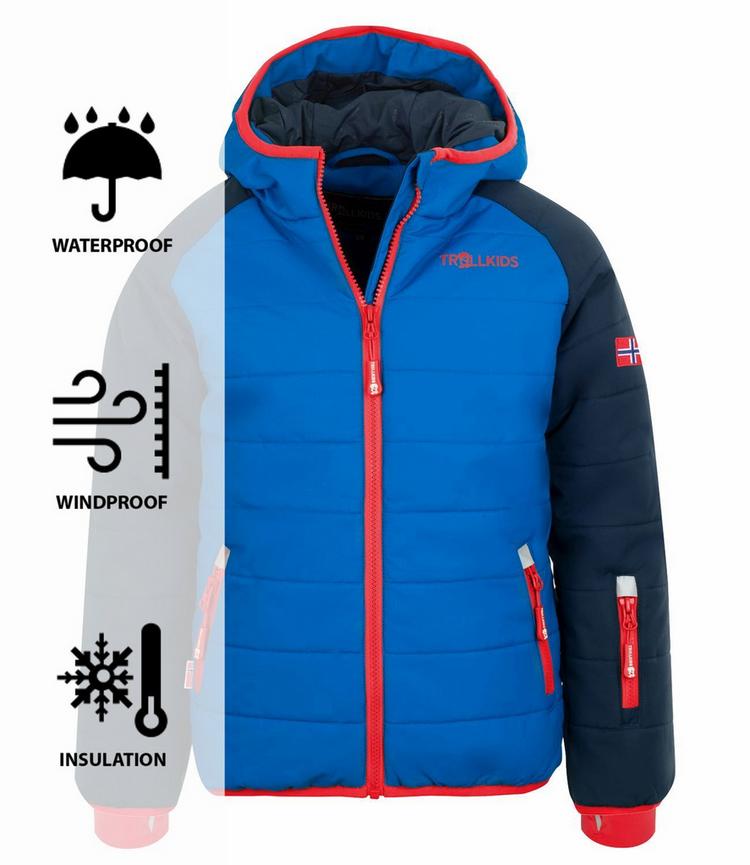 Trollkids Trollkids Hafjell PRO Winterjacke Kinder - Marineblau / Mittelblau / Rot - 0 | SportScheck