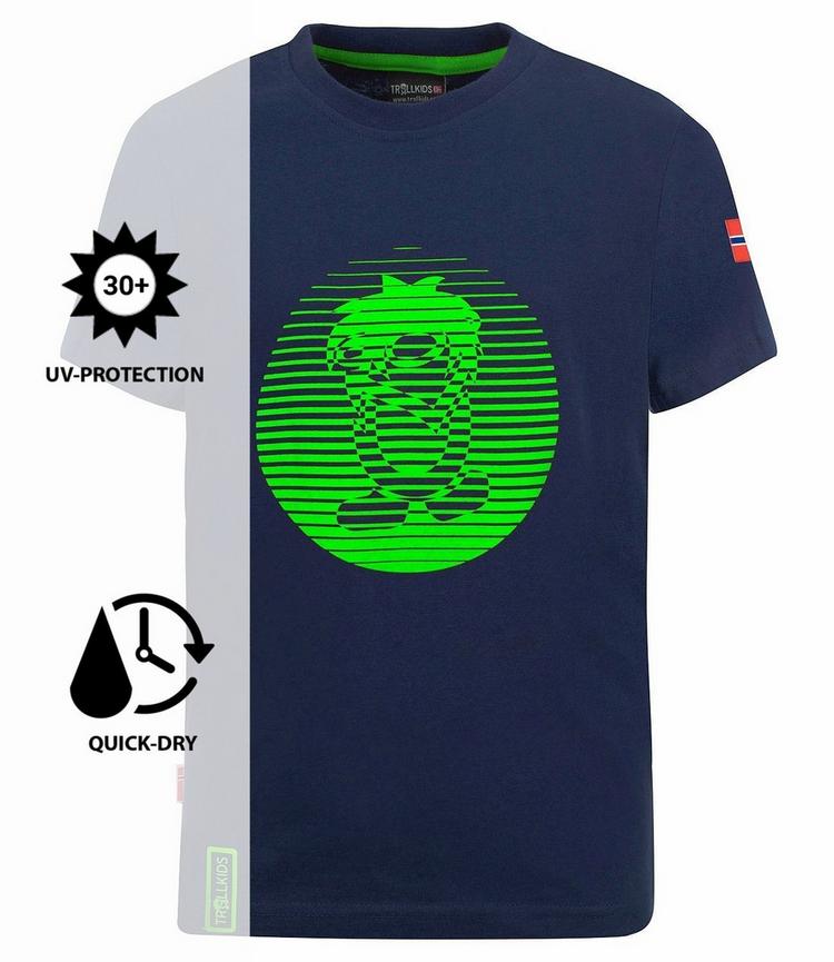 Trollkids Trollkids Troll XT T-Shirt Kinder - Marineblau / Vipergr&uuml;n - 0 | SportScheck