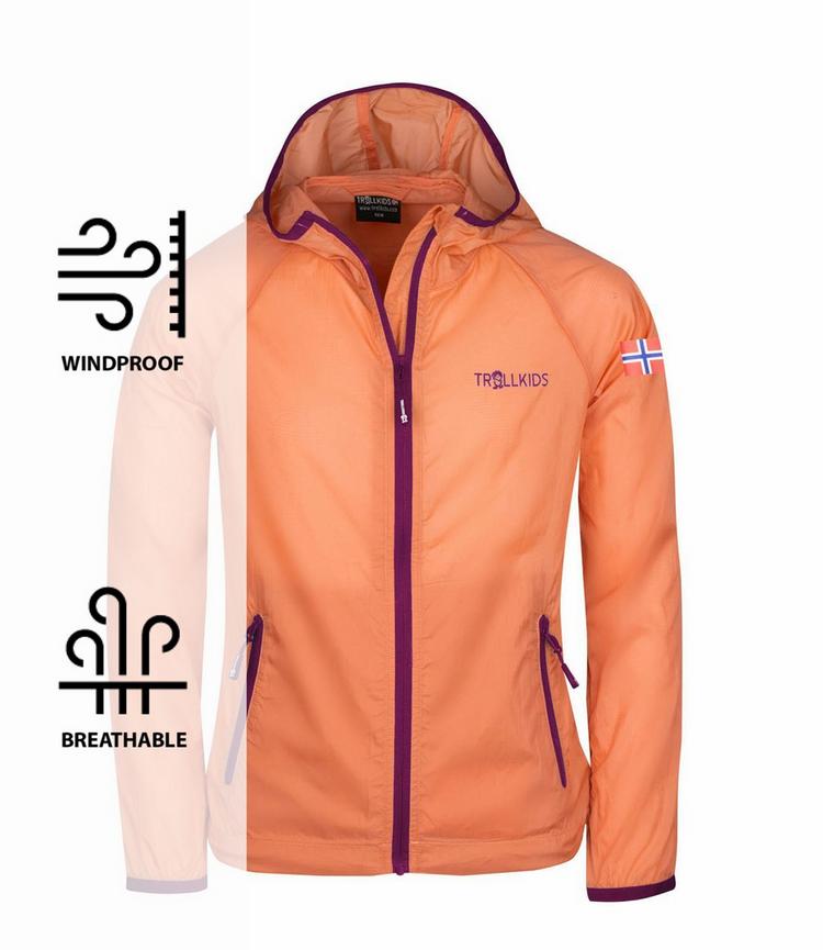 Trollkids Trollkids Fjell Funktionsjacke - Pfirsich/Maulbeere - 0 | SportScheck