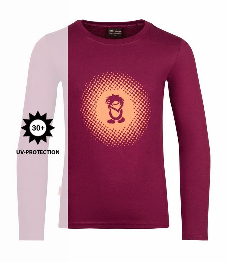 Trollkids Trollkids Pointillism Longshirt M&auml;dchen - Maulbeere/Pfirsich - 0 | SportScheck