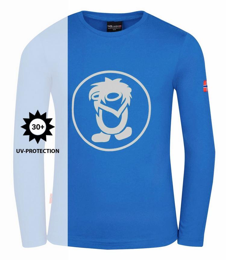 Trollkids Trollkids Troll Longshirt Kinder - Leuchtendes Blau/wolkig grau - 0 | SportScheck