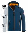 Trollkids Trollfjord Softshelljacke Kinder - Mystisches Blau/Goldgelb