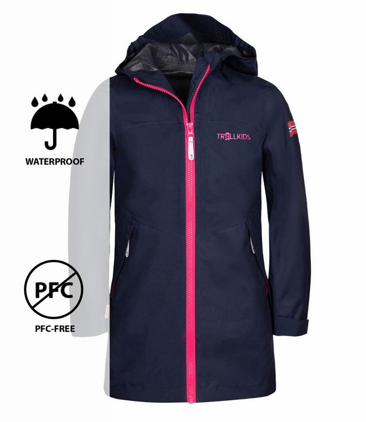 Trollkids Trollkids Lillehammer Regenjacke M&auml;dchen - Marineblau/Magenta - 0 | SportScheck